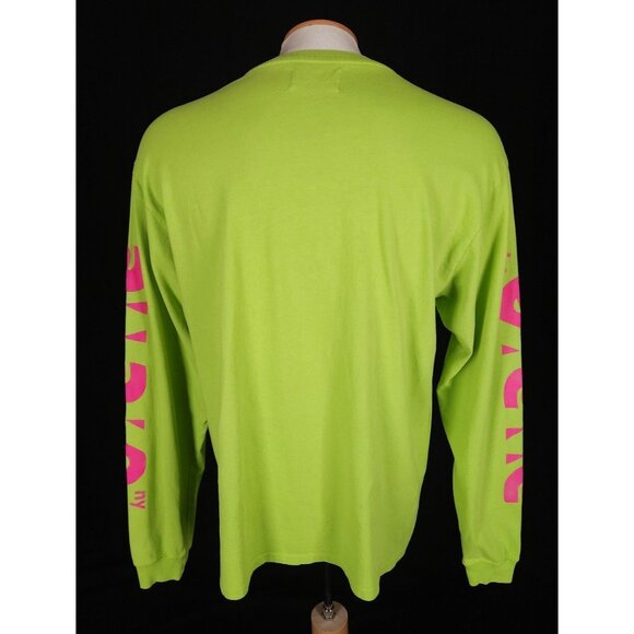 Awake NY Block Out Logo Long Sleeve T-Shirt Size M Mens Green $70 - Picture 9 of 14